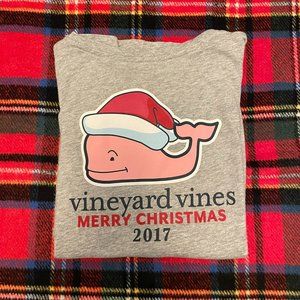 Girls Vineyard Vines Whale Christmas Long Sleeve T-Shirt Large 14